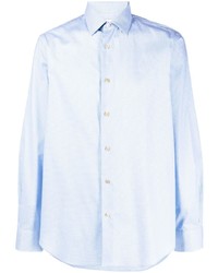 Мужская голубая рубашка с длинным рукавом в клетку от Paul Smith