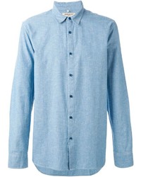 Мужская голубая рубашка с длинным рукавом из шамбре от Levi's