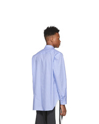 Мужская голубая рубашка с длинным рукавом с принтом от Vetements