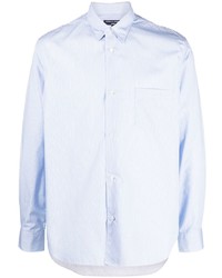 Мужская голубая рубашка с длинным рукавом с принтом от Comme des Garcons Homme