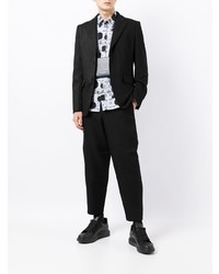 Мужская голубая рубашка с длинным рукавом с принтом от Comme des Garcons Homme Deux