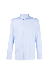Мужская голубая рубашка с длинным рукавом с принтом от Comme Des Garçons Shirt Boys