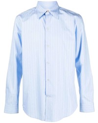 Мужская голубая рубашка с длинным рукавом с принтом от FURSAC