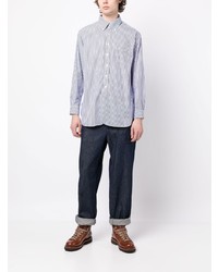 Мужская голубая рубашка с длинным рукавом с принтом от Engineered Garments