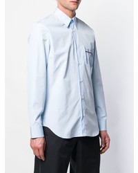 Мужская голубая рубашка с длинным рукавом с принтом от Maison Margiela