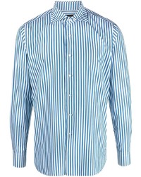 Мужская голубая рубашка с длинным рукавом с принтом от Tagliatore