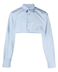 Мужская голубая рубашка с длинным рукавом с принтом от VTMNTS