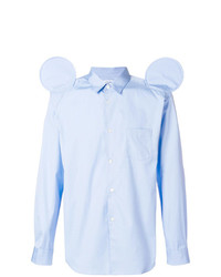 Мужская голубая рубашка с длинным рукавом с украшением от Comme Des Garçons Shirt Boys
