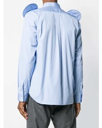 Мужская голубая рубашка с длинным рукавом с украшением от Comme Des Garçons Shirt Boys