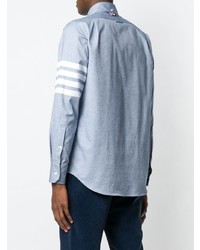 Мужская голубая рубашка с длинным рукавом от Thom Browne
