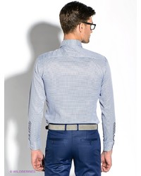 Мужская голубая рубашка с длинным рукавом от Alex DANDY