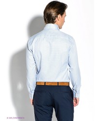 Мужская голубая рубашка с длинным рукавом от Alex DANDY