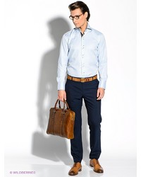 Мужская голубая рубашка с длинным рукавом от Alex DANDY