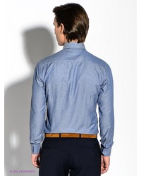 Мужская голубая рубашка с длинным рукавом от Alex DANDY