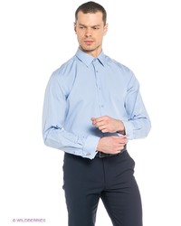 Мужская голубая рубашка с длинным рукавом от Alfred Muller
