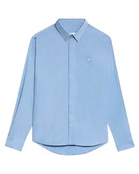 Мужская голубая рубашка с длинным рукавом от Ami Paris