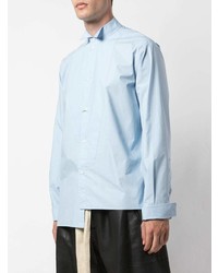 Мужская голубая рубашка с длинным рукавом от Loewe