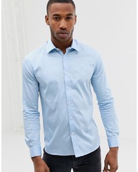 Мужская голубая рубашка с длинным рукавом от AVAIL London
