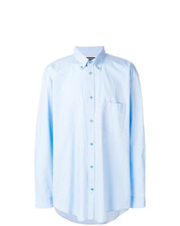 Мужская голубая рубашка с длинным рукавом от Balenciaga