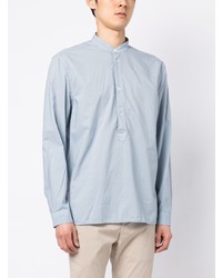 Мужская голубая рубашка с длинным рукавом от Dondup