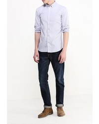 Мужская голубая рубашка с длинным рукавом от Baon