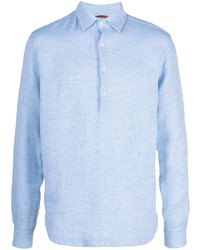 Мужская голубая рубашка с длинным рукавом от Barena