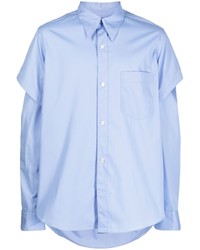 Мужская голубая рубашка с длинным рукавом от Bed J.W. Ford