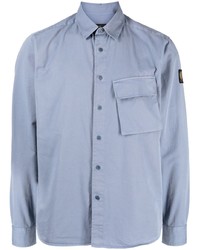 Мужская голубая рубашка с длинным рукавом от Belstaff