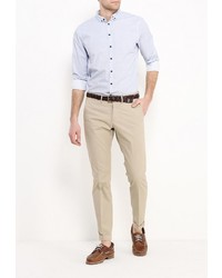 Мужская голубая рубашка с длинным рукавом от BLEND