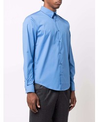 Мужская голубая рубашка с длинным рукавом от Sandro Paris
