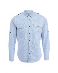 Мужская голубая рубашка с длинным рукавом от Brave Soul