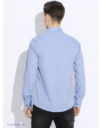 Мужская голубая рубашка с длинным рукавом от Broadway