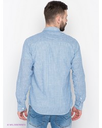 Мужская голубая рубашка с длинным рукавом от Broadway