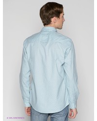 Мужская голубая рубашка с длинным рукавом от Broadway