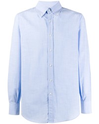 Мужская голубая рубашка с длинным рукавом от Brunello Cucinelli
