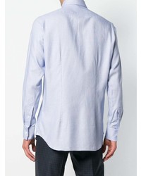 Мужская голубая рубашка с длинным рукавом от Bagutta
