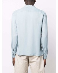 Мужская голубая рубашка с длинным рукавом от Sandro