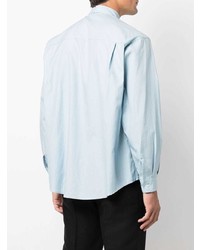 Мужская голубая рубашка с длинным рукавом от Auralee
