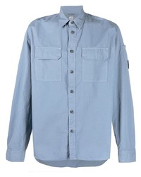 Мужская голубая рубашка с длинным рукавом от C.P. Company