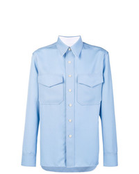 Мужская голубая рубашка с длинным рукавом от Calvin Klein 205W39nyc