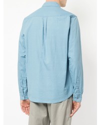 Мужская голубая рубашка с длинным рукавом от Jac+ Jack