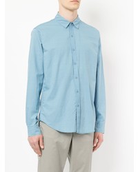 Мужская голубая рубашка с длинным рукавом от Jac+ Jack