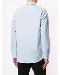 Мужская голубая рубашка с длинным рукавом от Loveless