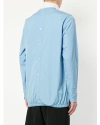 Мужская голубая рубашка с длинным рукавом от Jil Sander