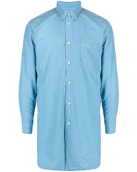 Мужская голубая рубашка с длинным рукавом от Comme Des Garcons Homme Plus