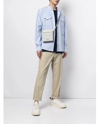 Мужская голубая рубашка с длинным рукавом от Izzue