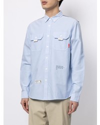 Мужская голубая рубашка с длинным рукавом от Izzue