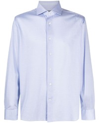 Мужская голубая рубашка с длинным рукавом от Corneliani