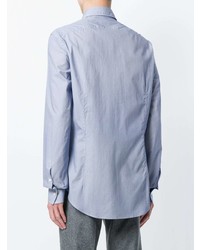 Мужская голубая рубашка с длинным рукавом от Dell'oglio