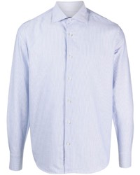 Мужская голубая рубашка с длинным рукавом от Deperlu